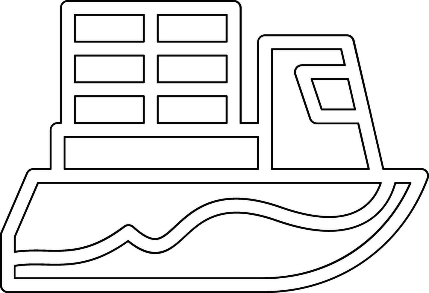 Cargo Ship Vector Icon