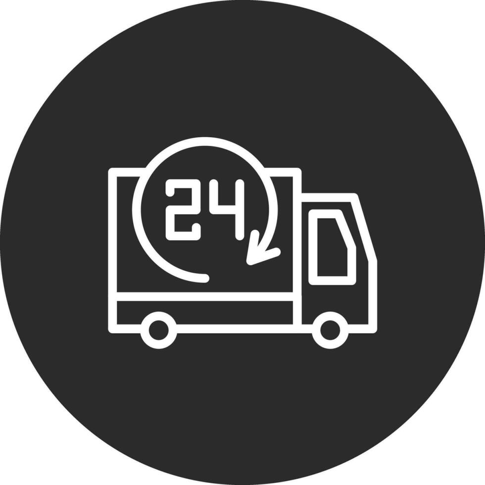 24 Hours Delivery Vector Icon