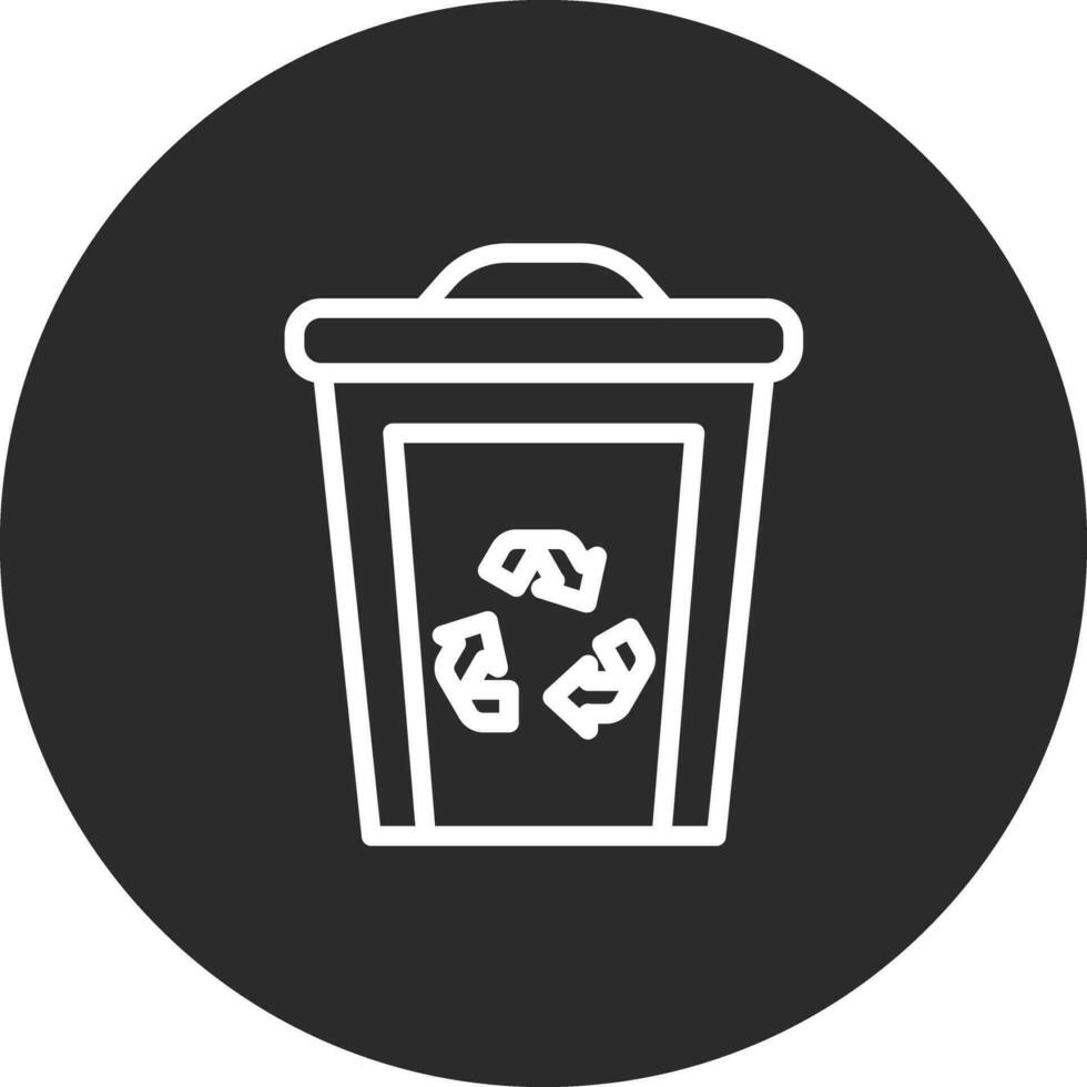 Eco Trash Bin Vector Icon