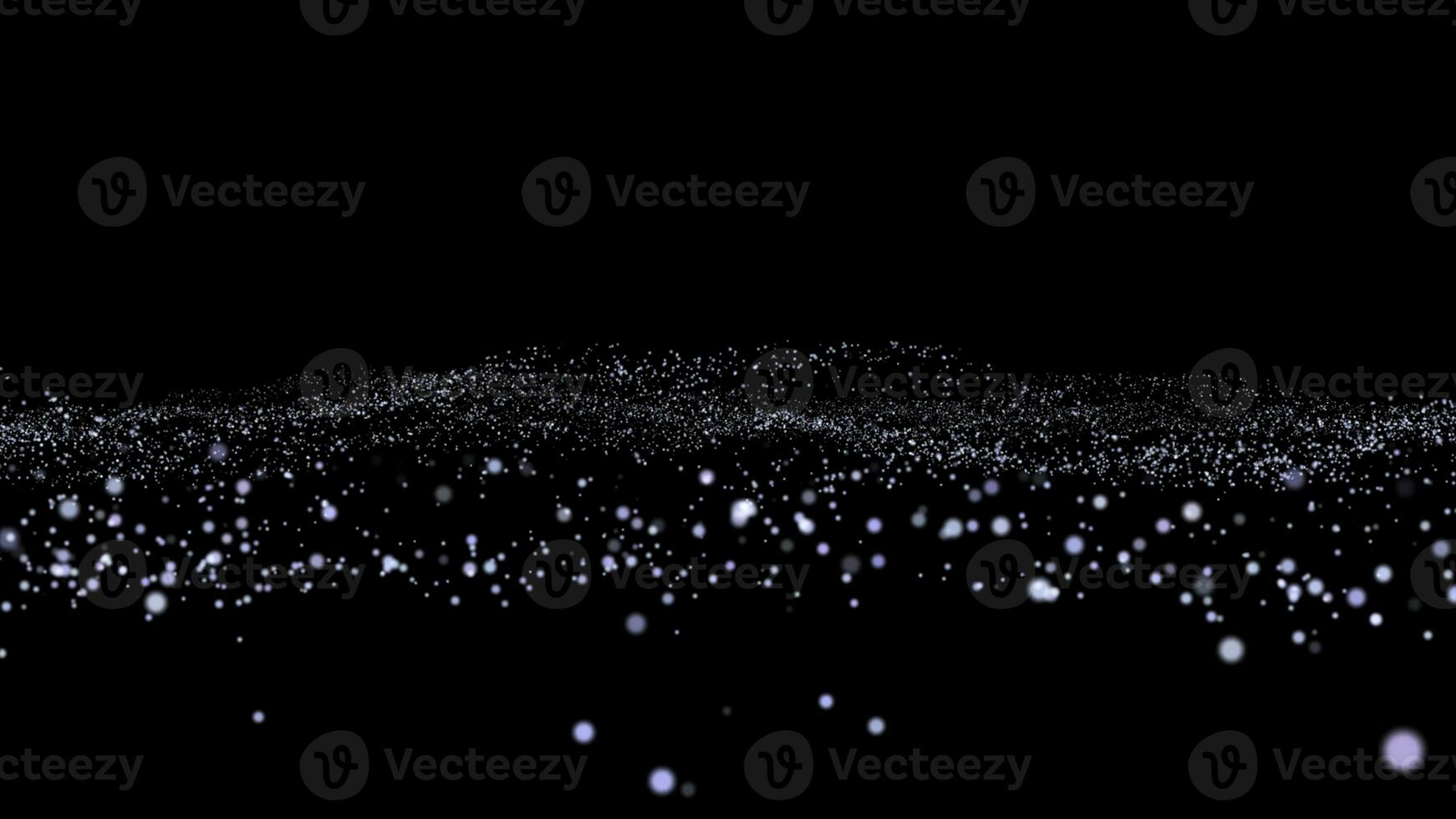 Glittering particles sparkle and drift along. Abstract background with shining bokeh sparkles. Abstract golden bokeh particles. Animation of points in space photo