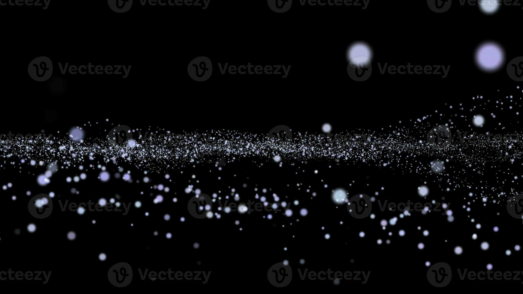 Glittering particles sparkle and drift along. Abstract background with shining bokeh sparkles. Abstract golden bokeh particles. Animation of points in space photo