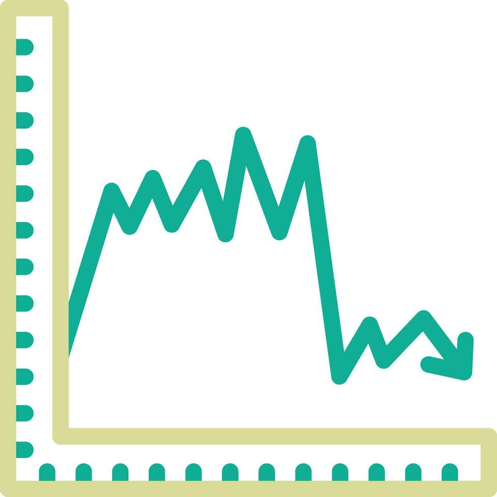 Declining Line Graph Vector Icon