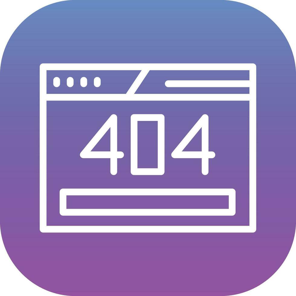 404 Error Vector Icon