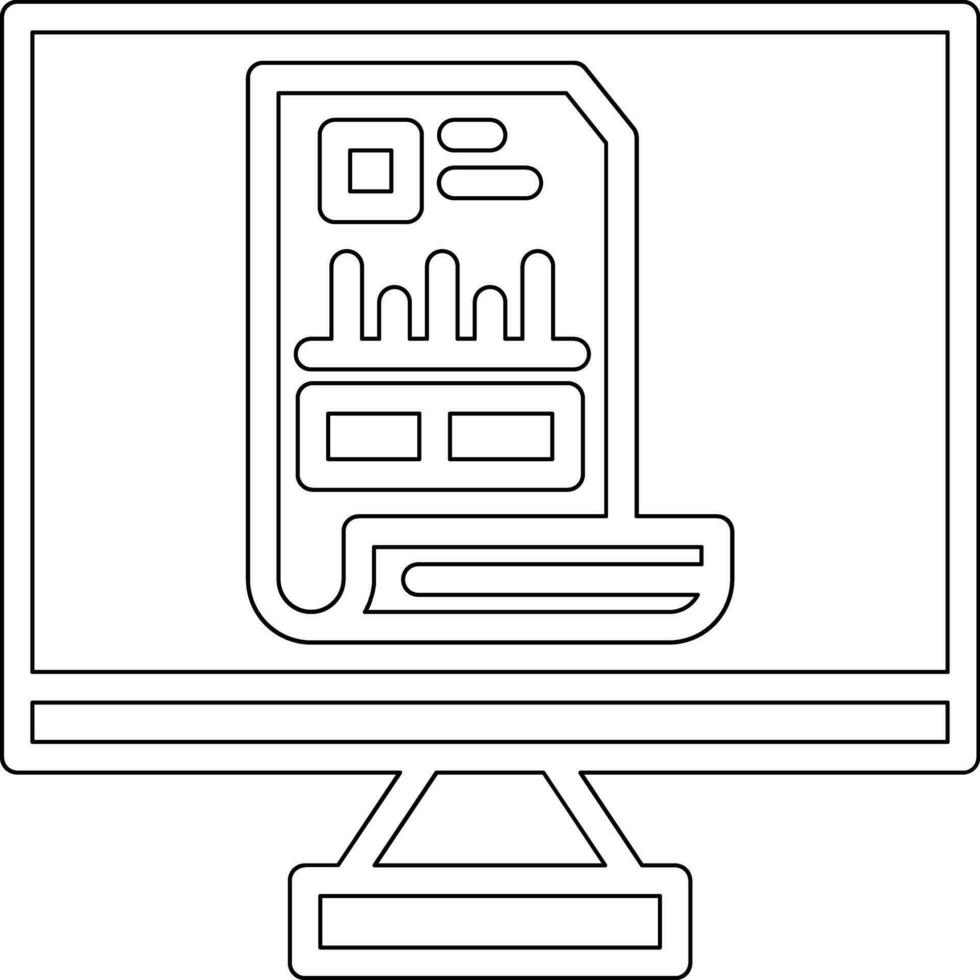 Online Invoice Vector Icon