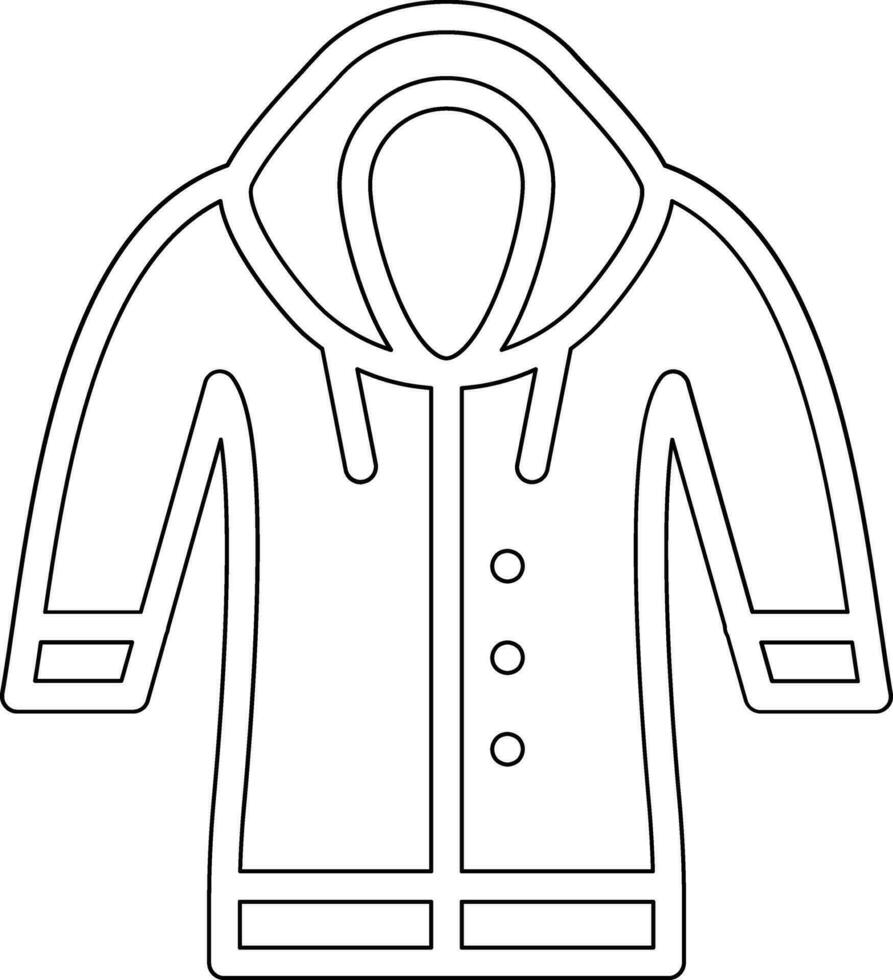 Man Raincoat Vector Icon