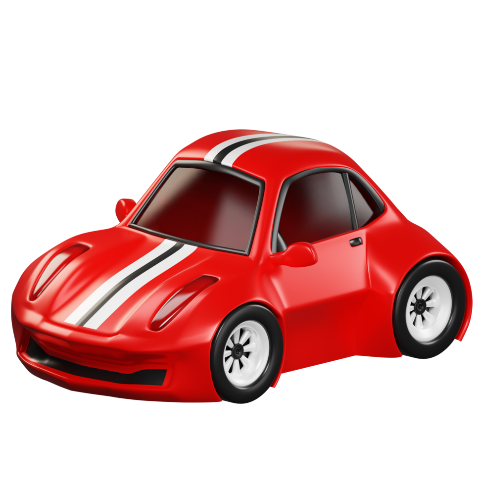 3D Render Car illustration. On transparent background. 3D illustration. High resolution png