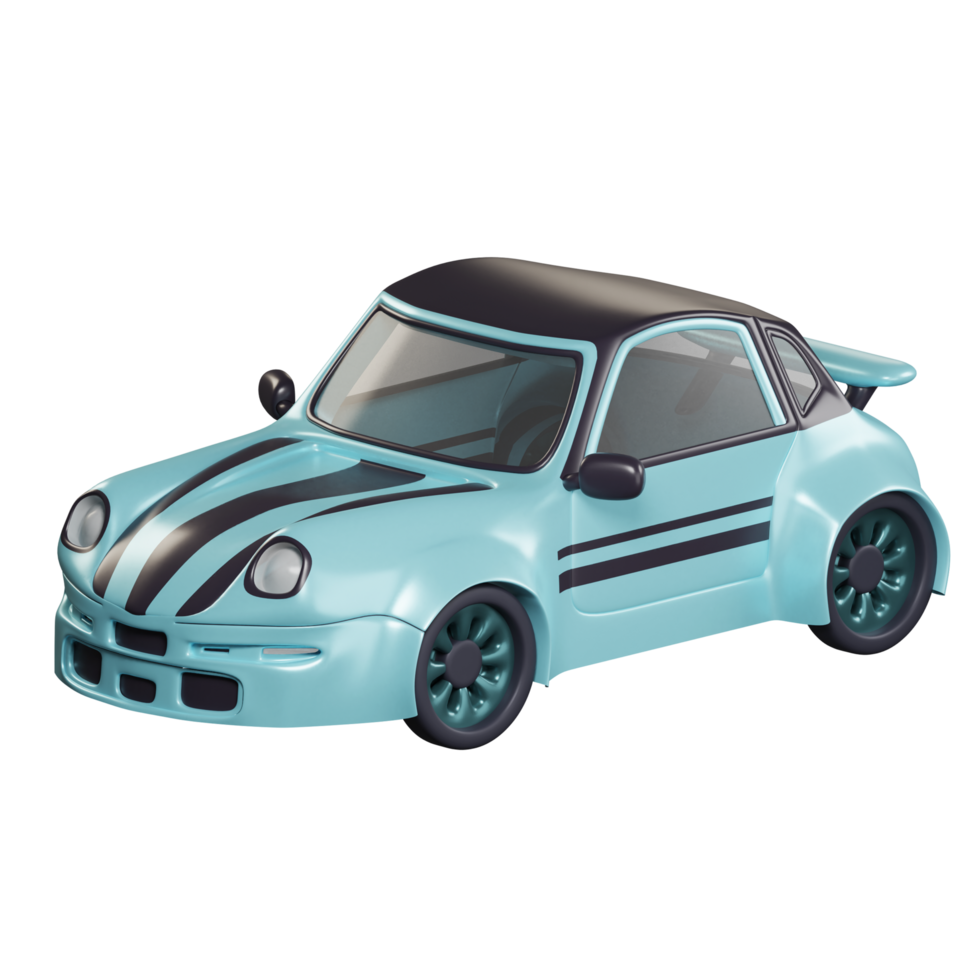 3d hacer coche ilustración. en transparente antecedentes. 3d ilustración. alto resolución png