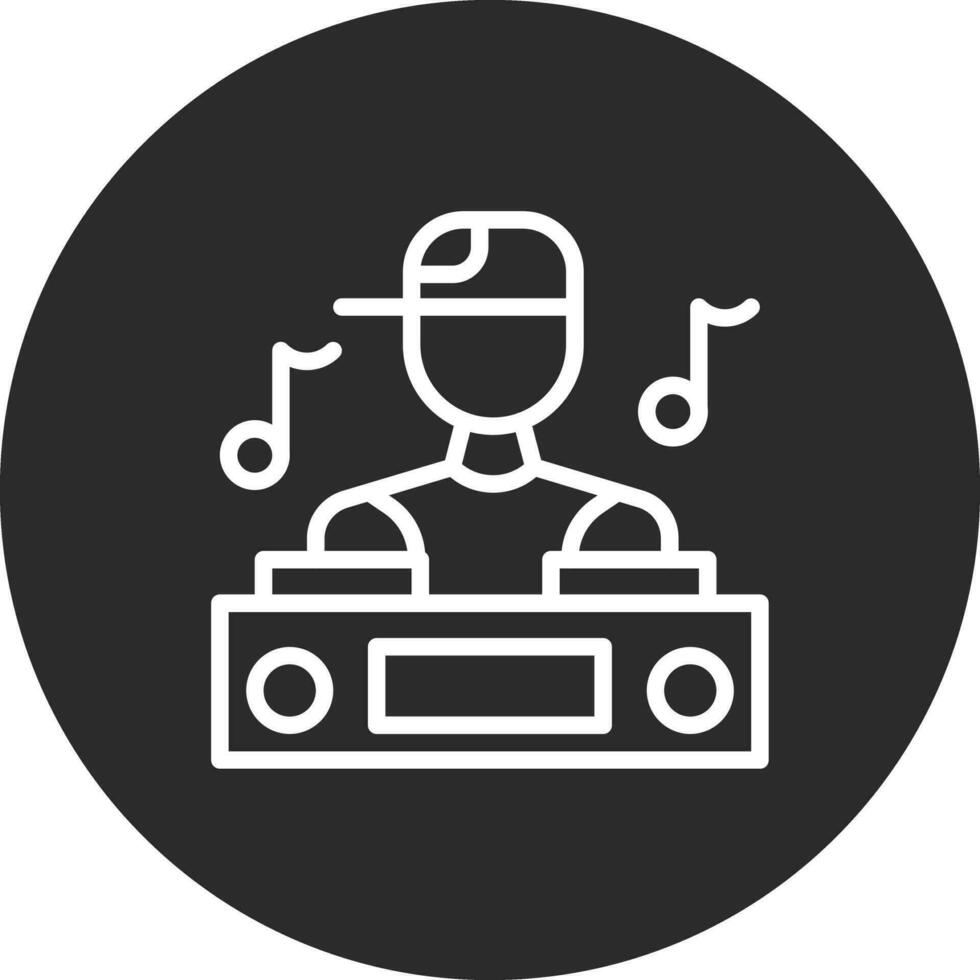 icono de vector de DJ