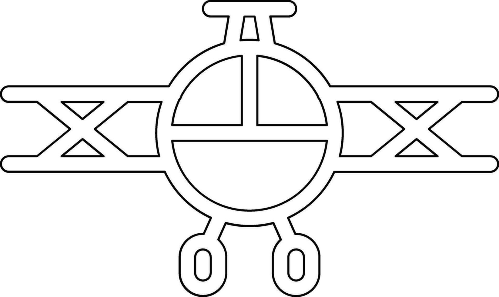 Biplane Vector Icon