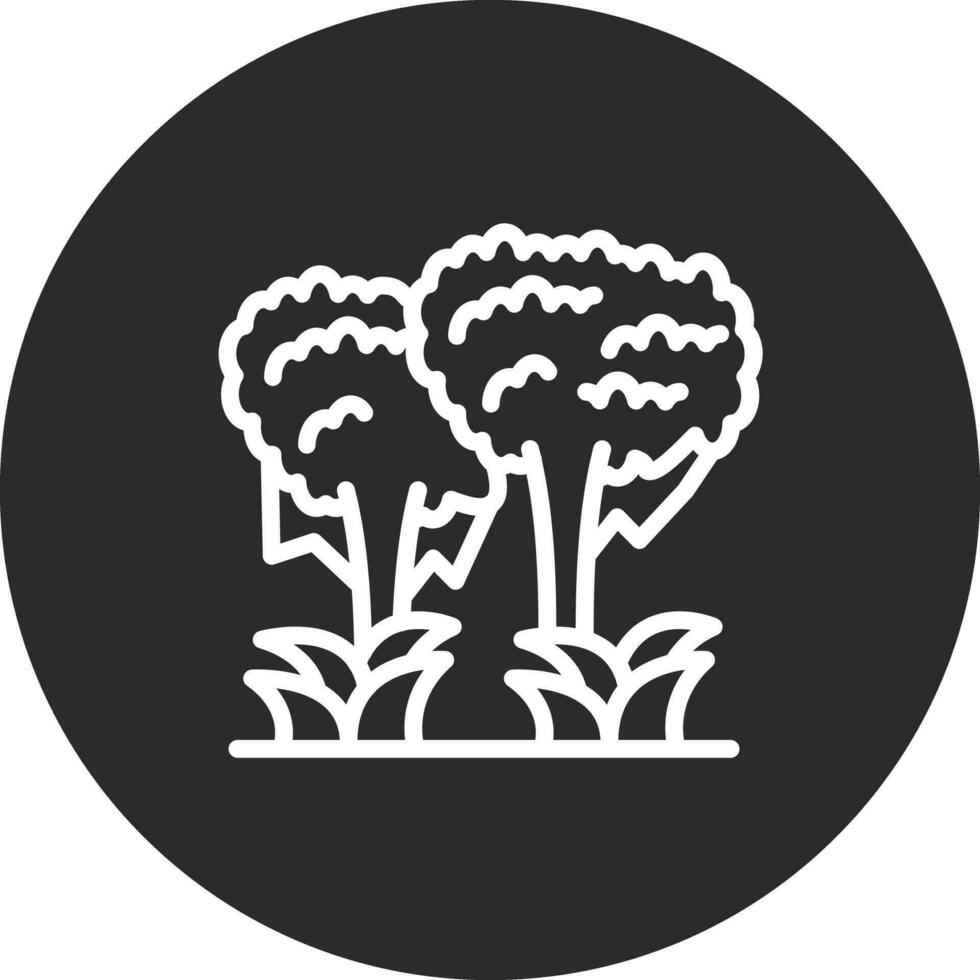 selva paisaje vector icono