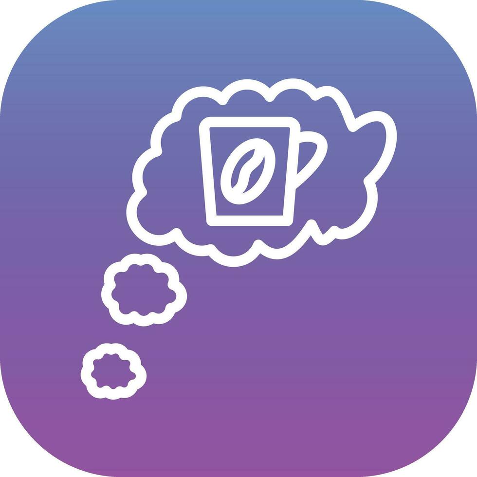 Coffee Thinking Vector Icon