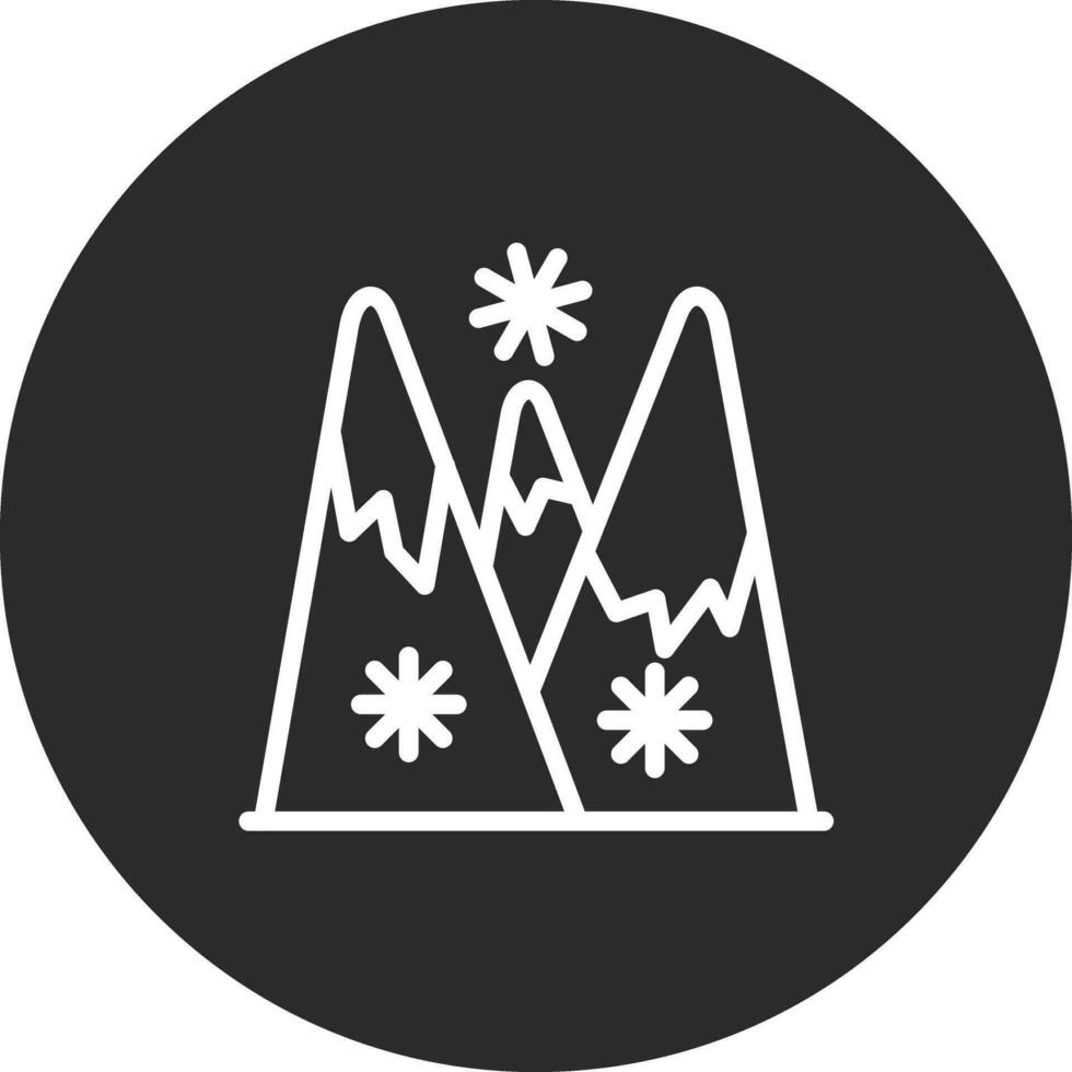 nieve paisaje vector icono