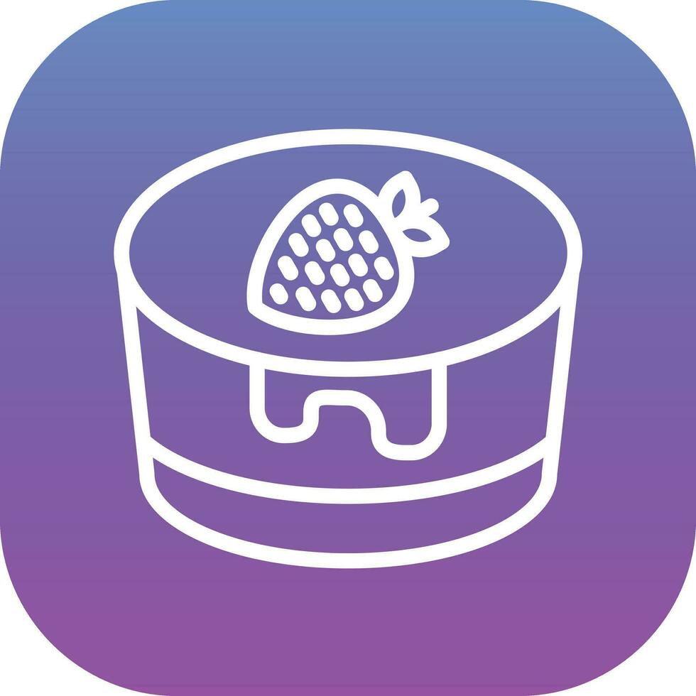 Strawaberry Cake Vector Icon