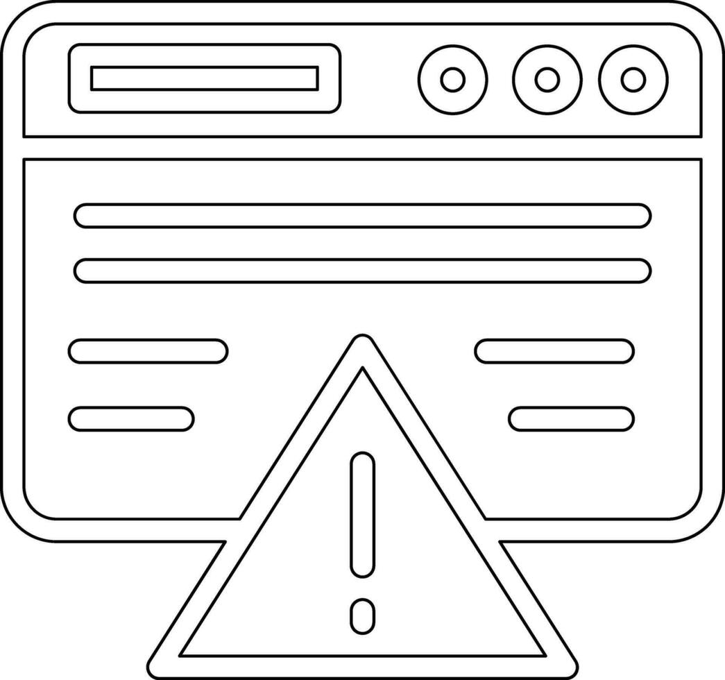 Website Warning Vector Icon