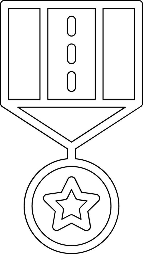 Ejército medalla vector icono