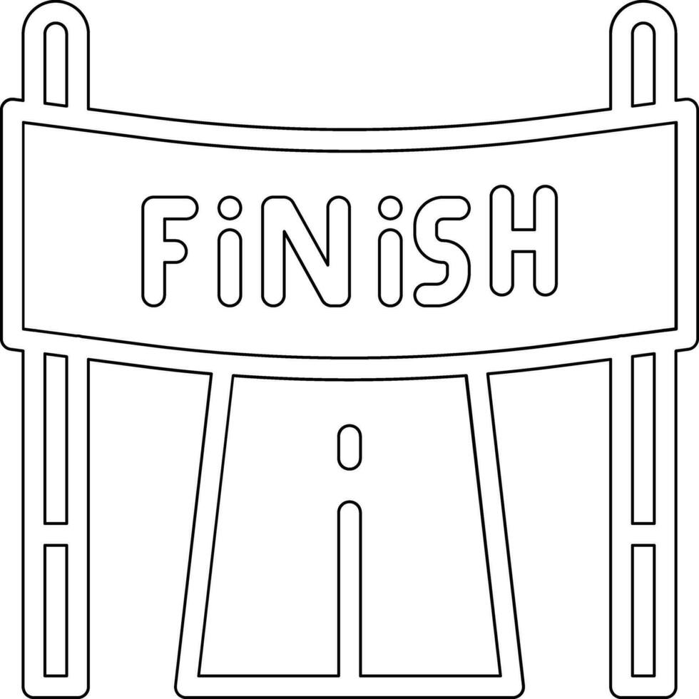 Finish Line Vector Icon