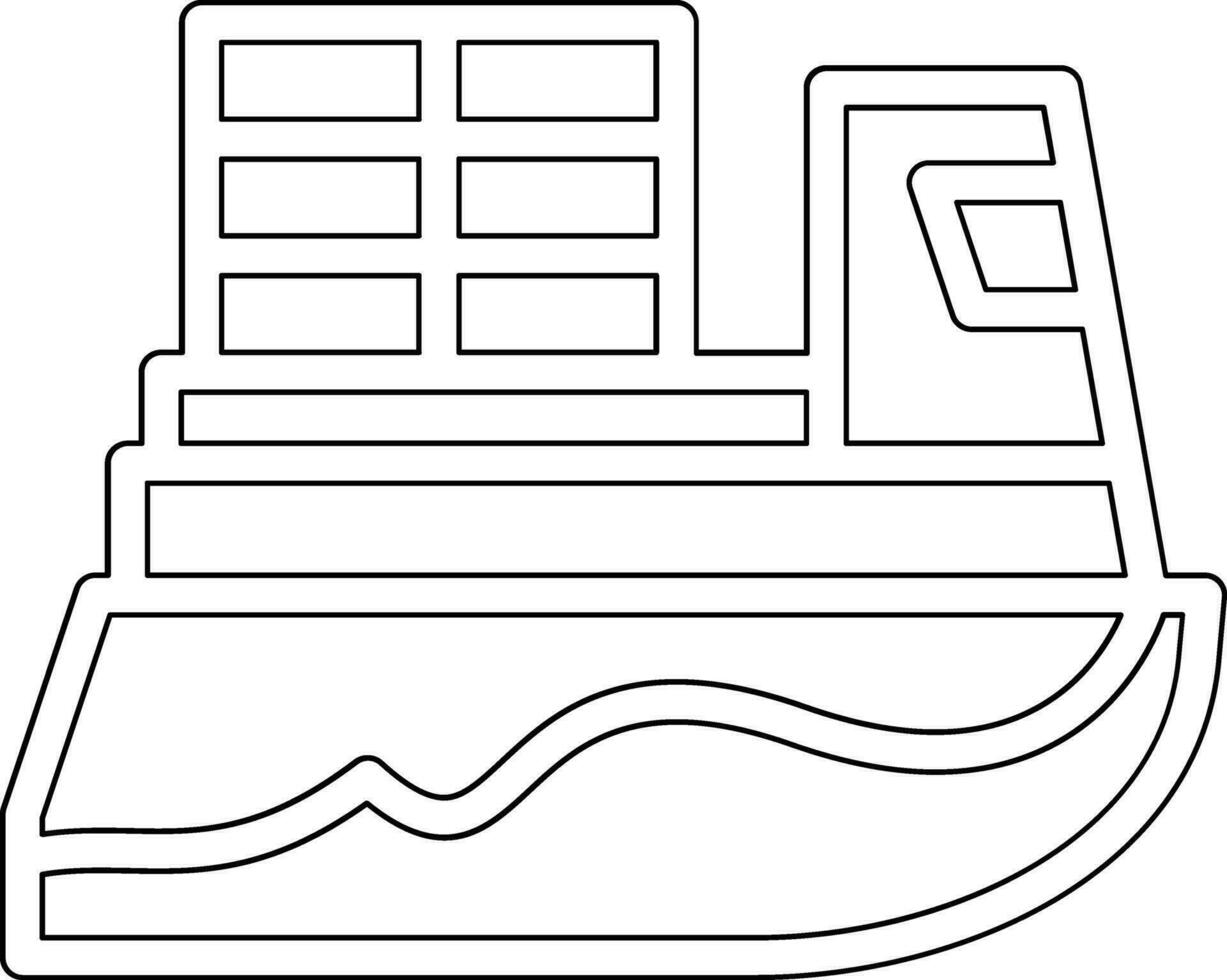 Cargo Ship Vector Icon