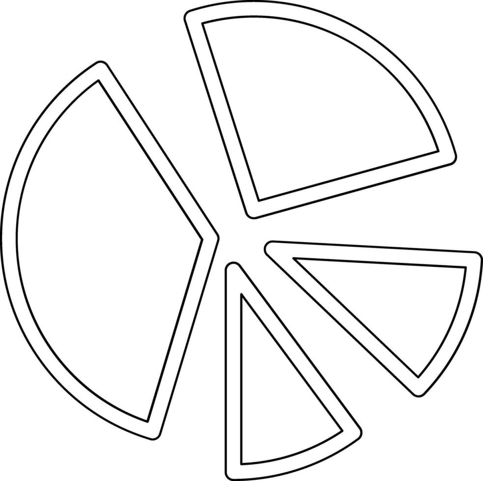 Pie Chart Pieces Vector Icon