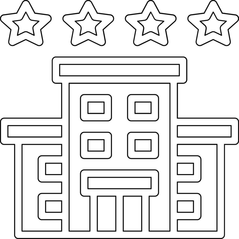 4 Star Hotel Vector Icon