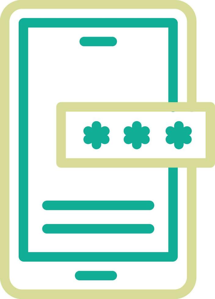 Mobile Password Vector Icon