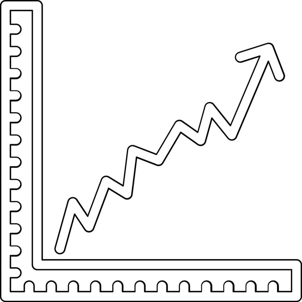 Rising Line Graph Vector Icon