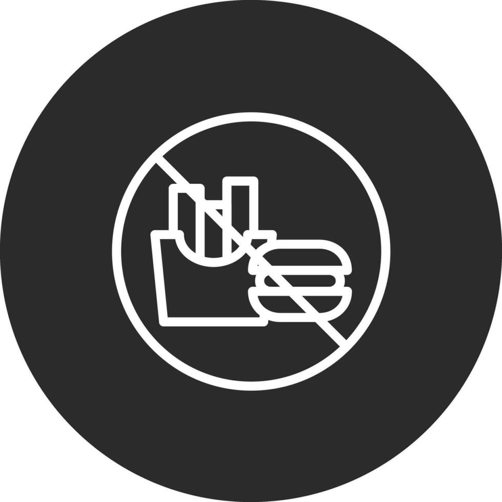 No Fast Food Vector Icon