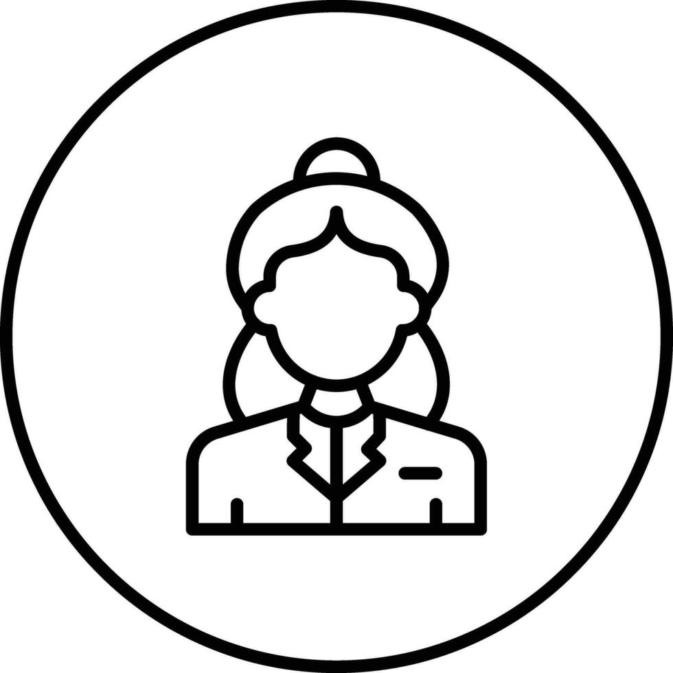 Air Hostess Vector Icon