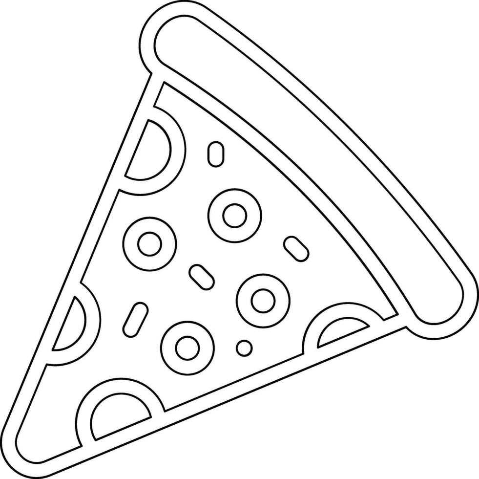 icono de vector de rebanada de pizza