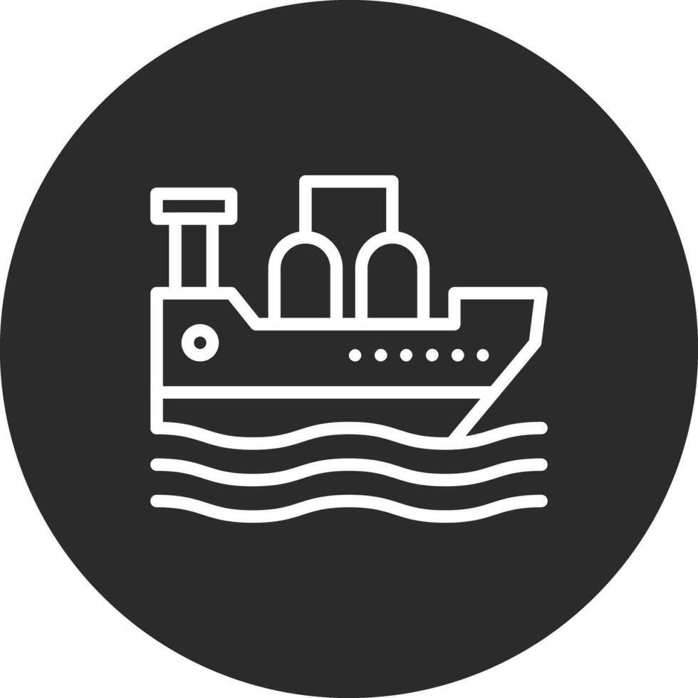 Oil Ship Vector Icon