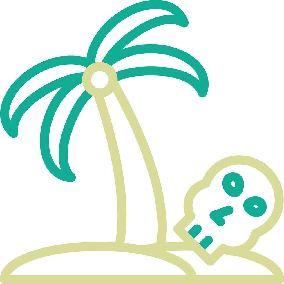 Skull Island Vector Icon