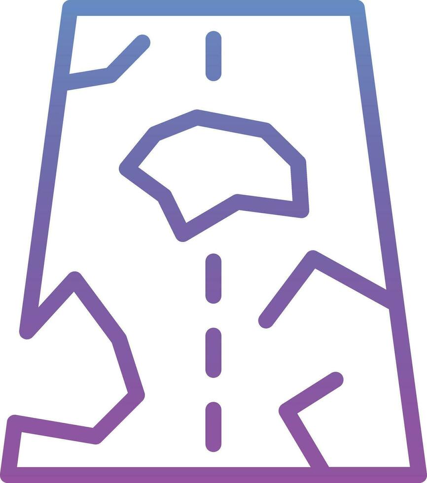 Road Crack Vector Icon