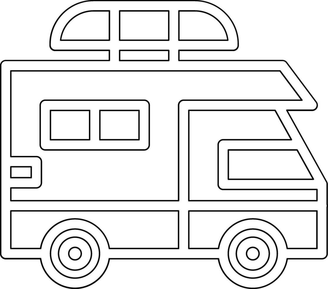 Camper Van Vector Icon