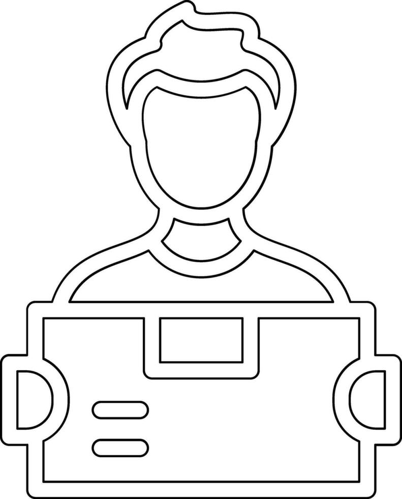 Courier Man Vector Icon