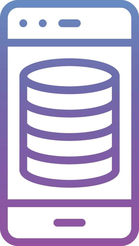 Smartphone Database Vector Icon