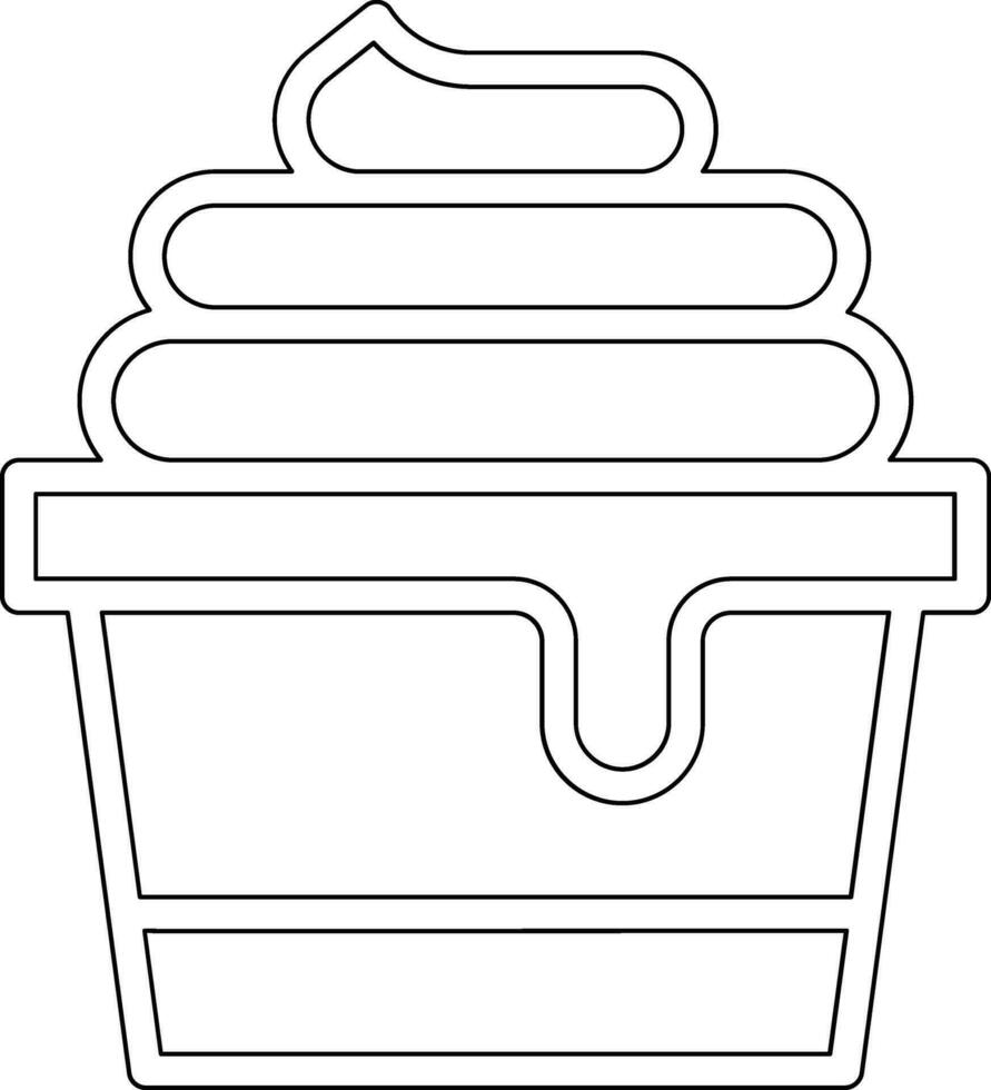 Ice Cream Cup Vector Icon