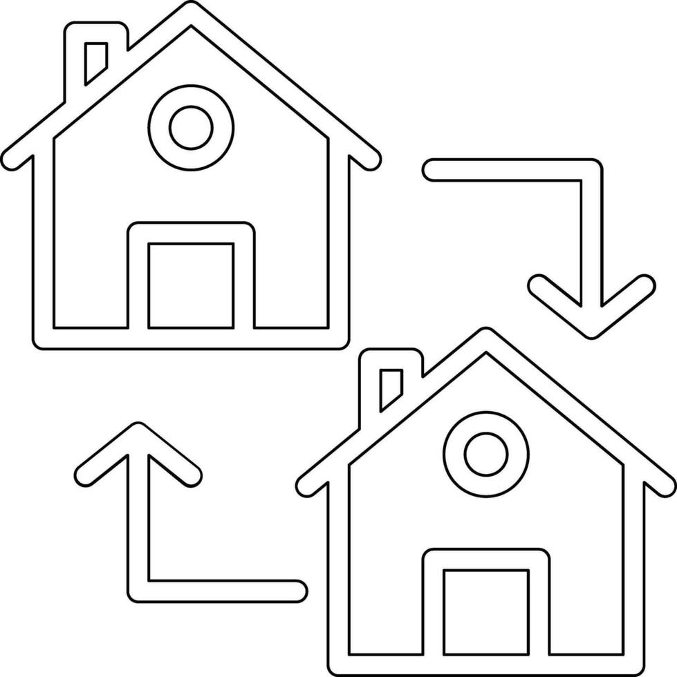 House Exchange Vector Icon