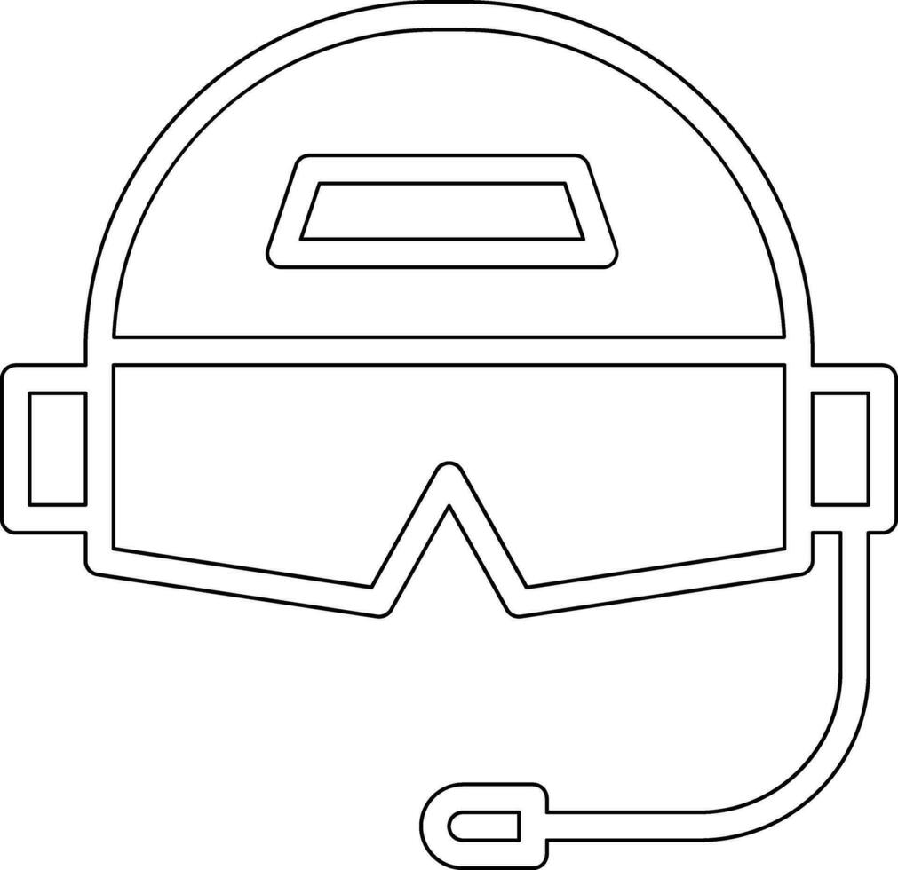 Pilot Helmet Vector Icon