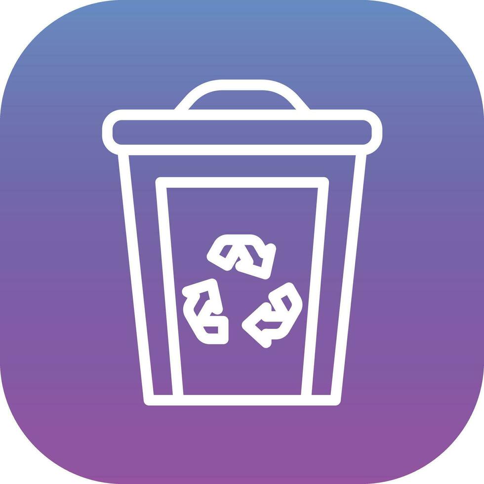Eco Trash Bin Vector Icon