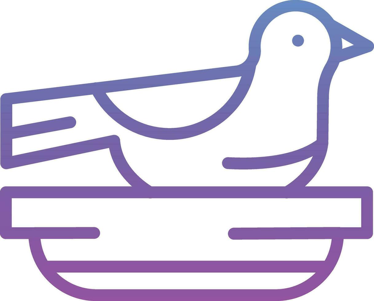 Brids in Nest Vector Icon