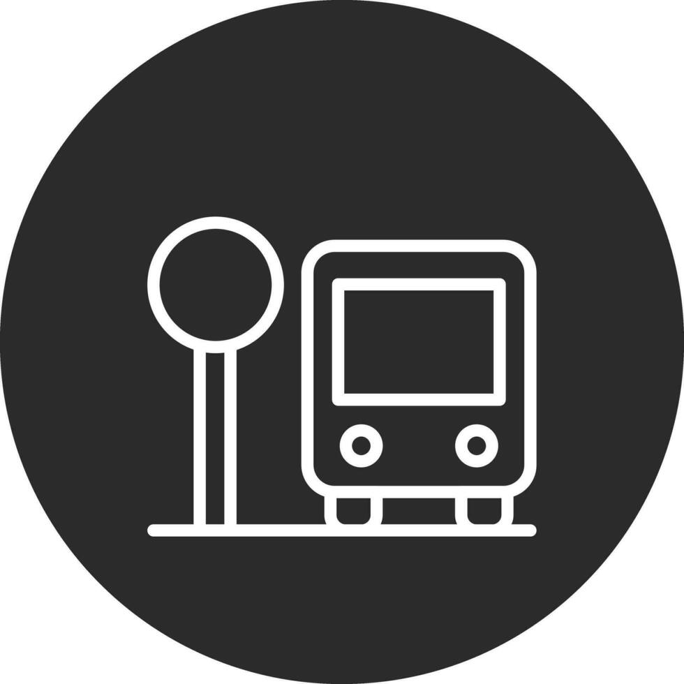 icono de vector de parada de autobús