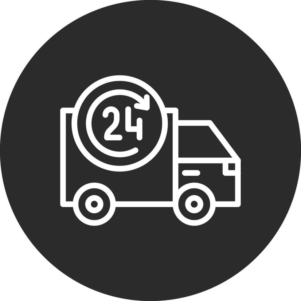 24 Hours Delivery Vector Icon