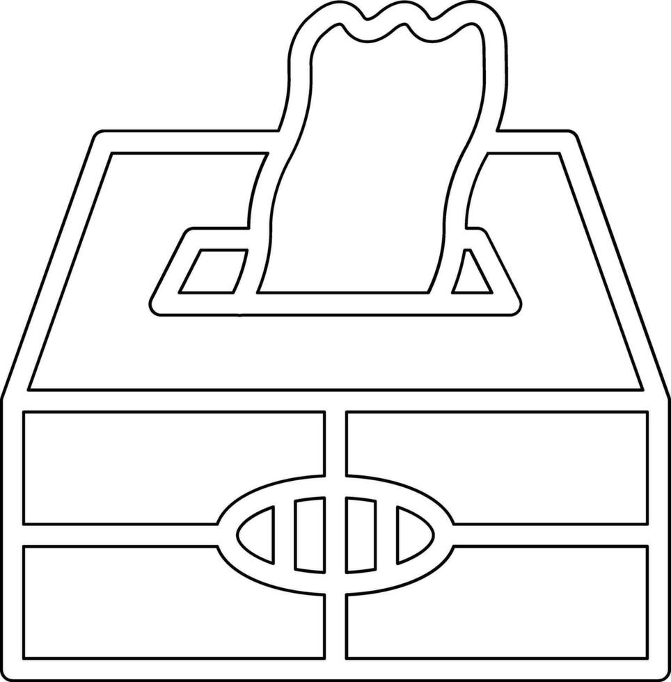 icono de vector de caja de pañuelos