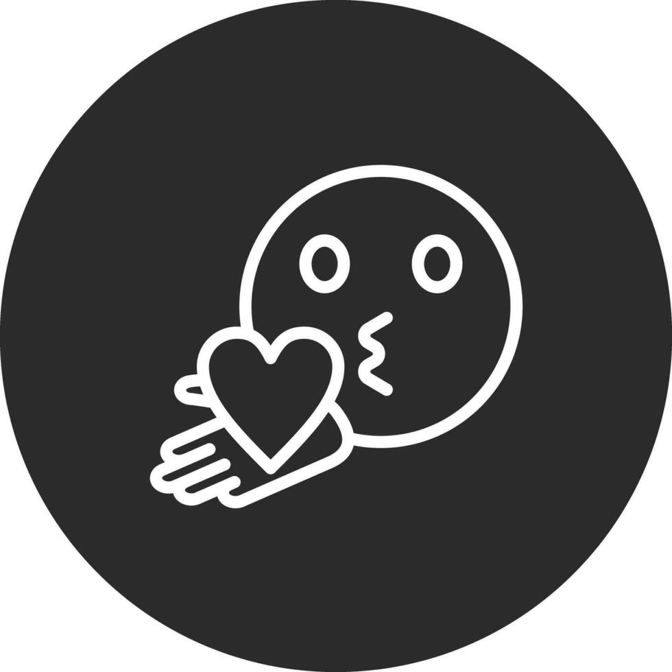 Face Blowing a Kiss Vector Icon