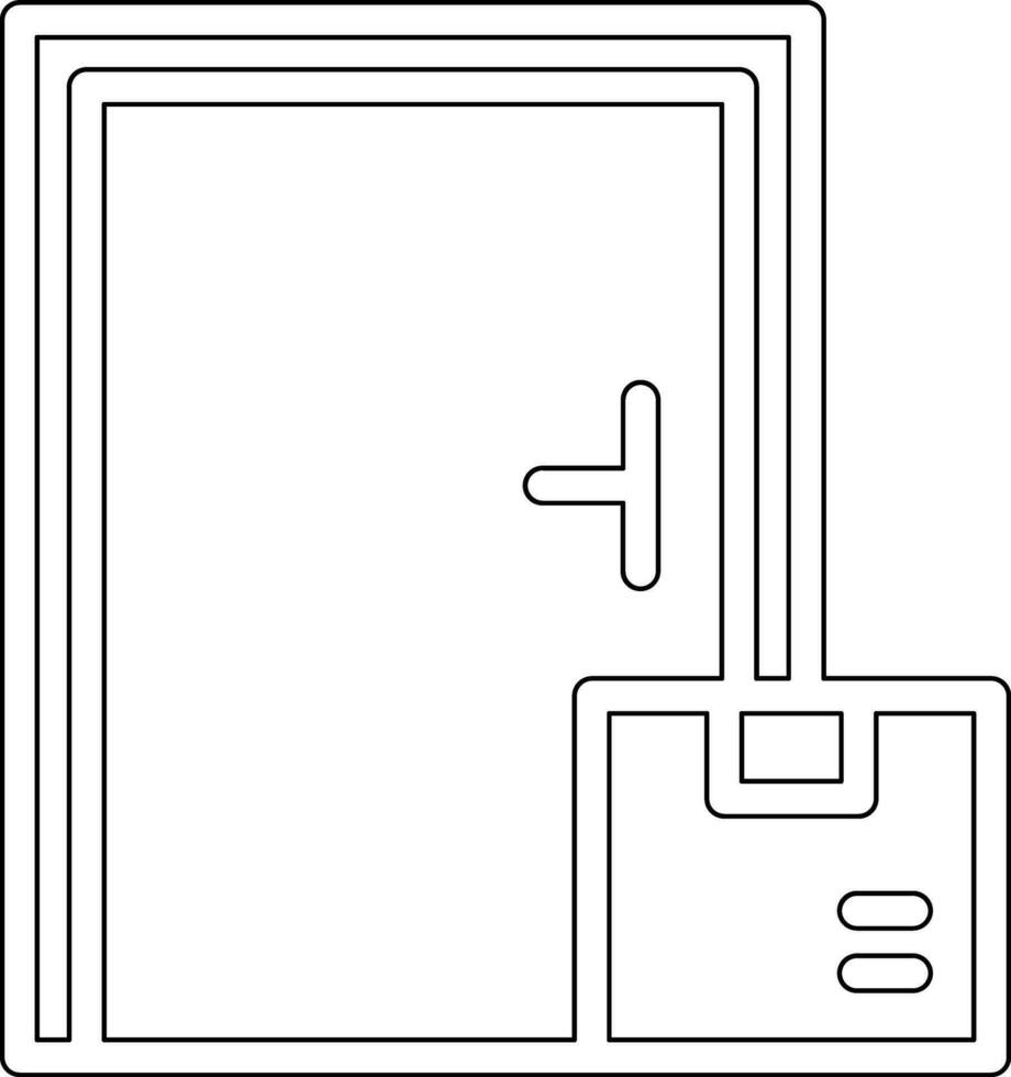 puerta entrega vector icono