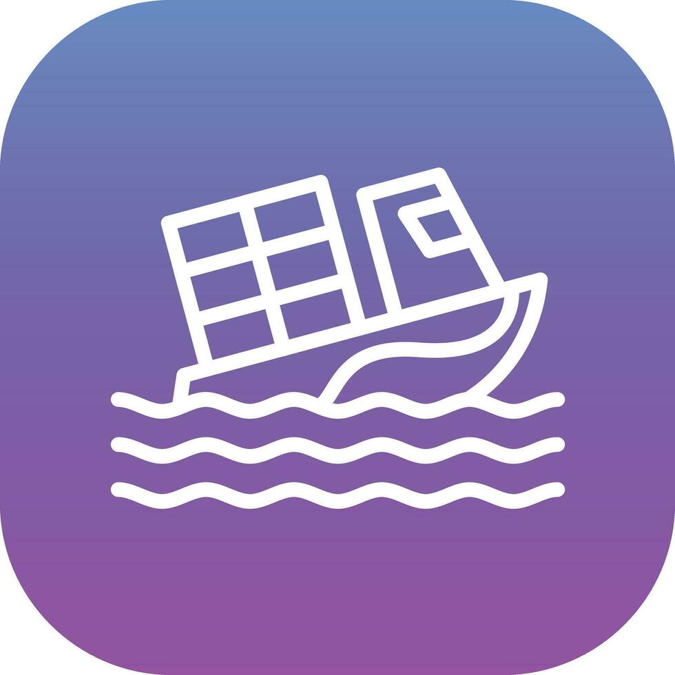 Boat Sink Vector Icon