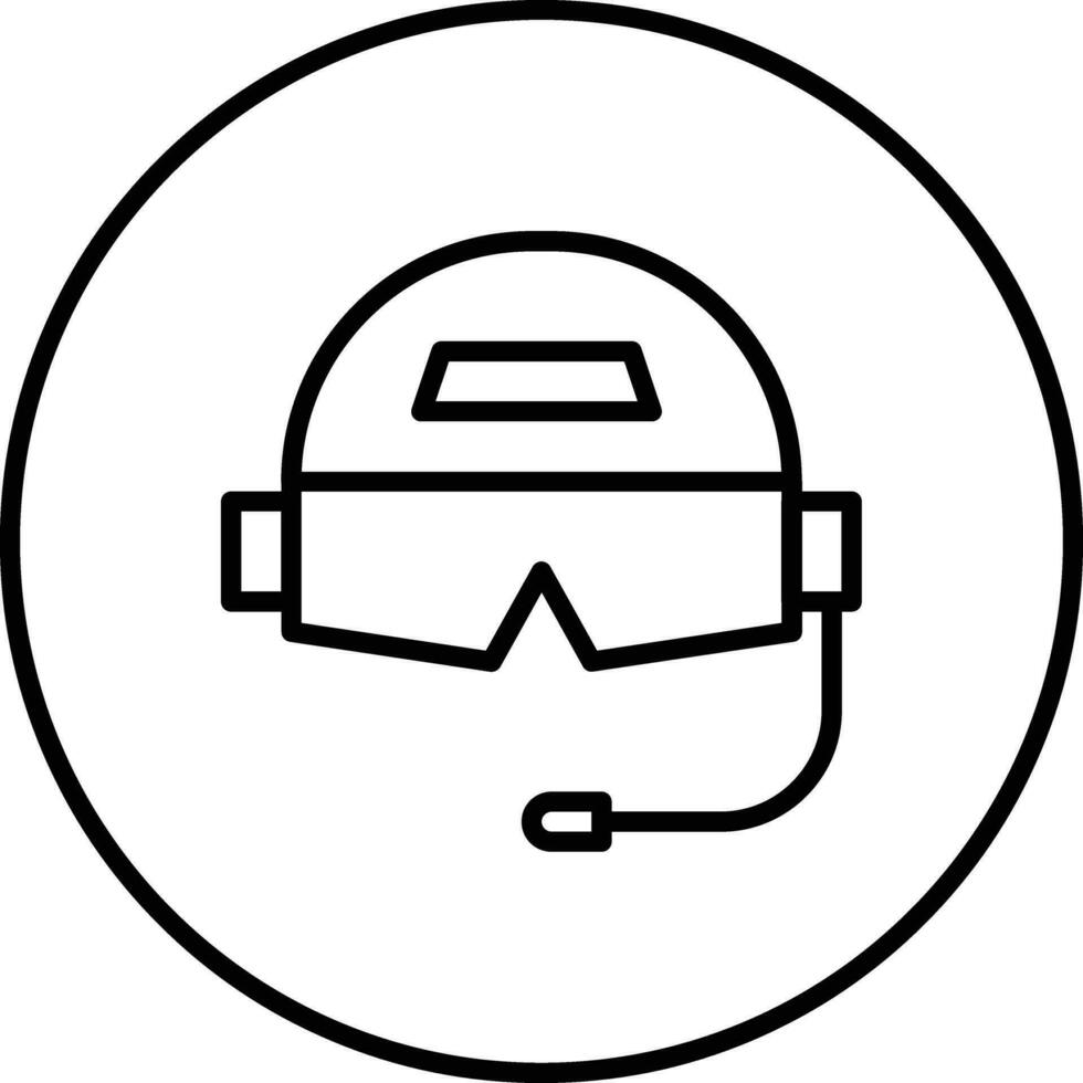 Pilot Helmet Vector Icon