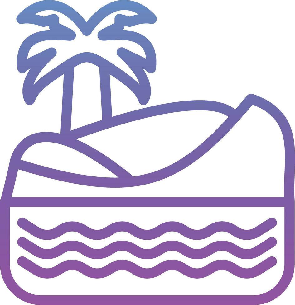 Desert Oasis Vector Icon