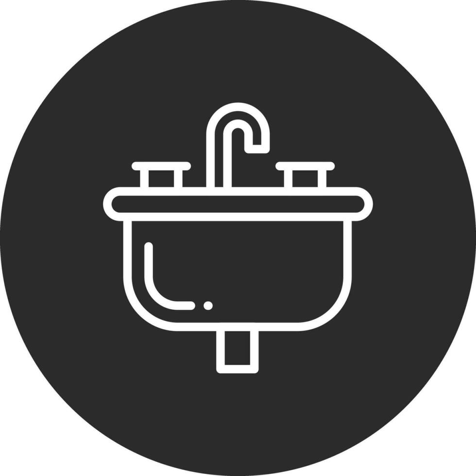 Hair Wash Sink Vector Icon