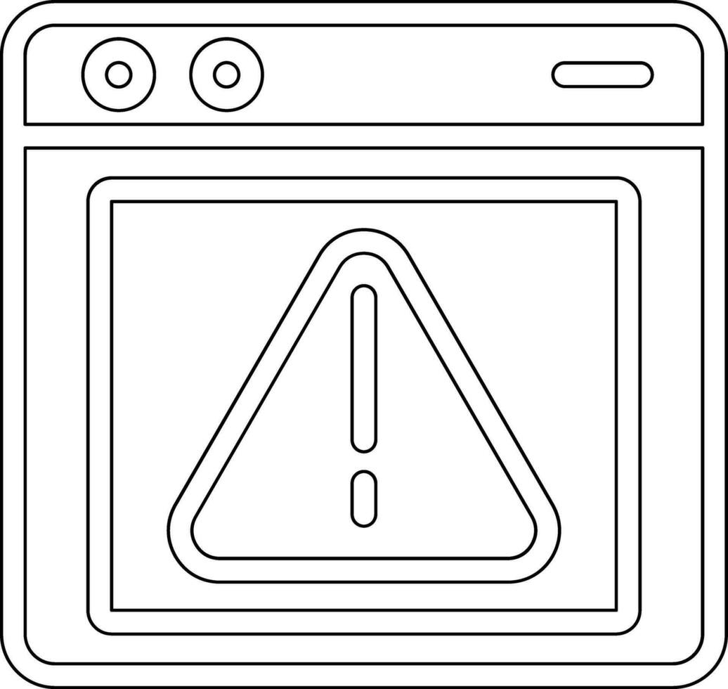 icono de vector de error