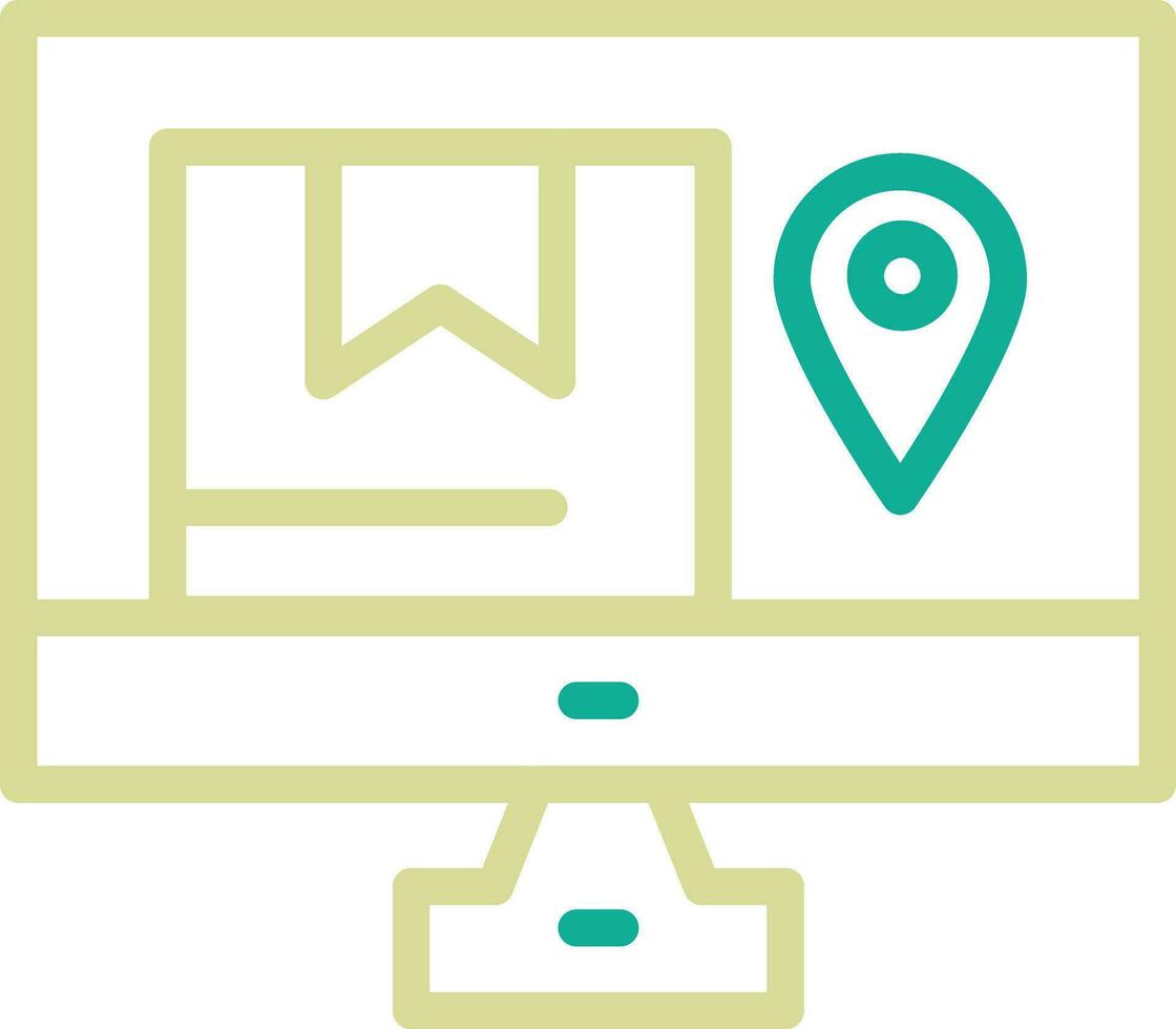 Online Shipment Tracking Vector Icon